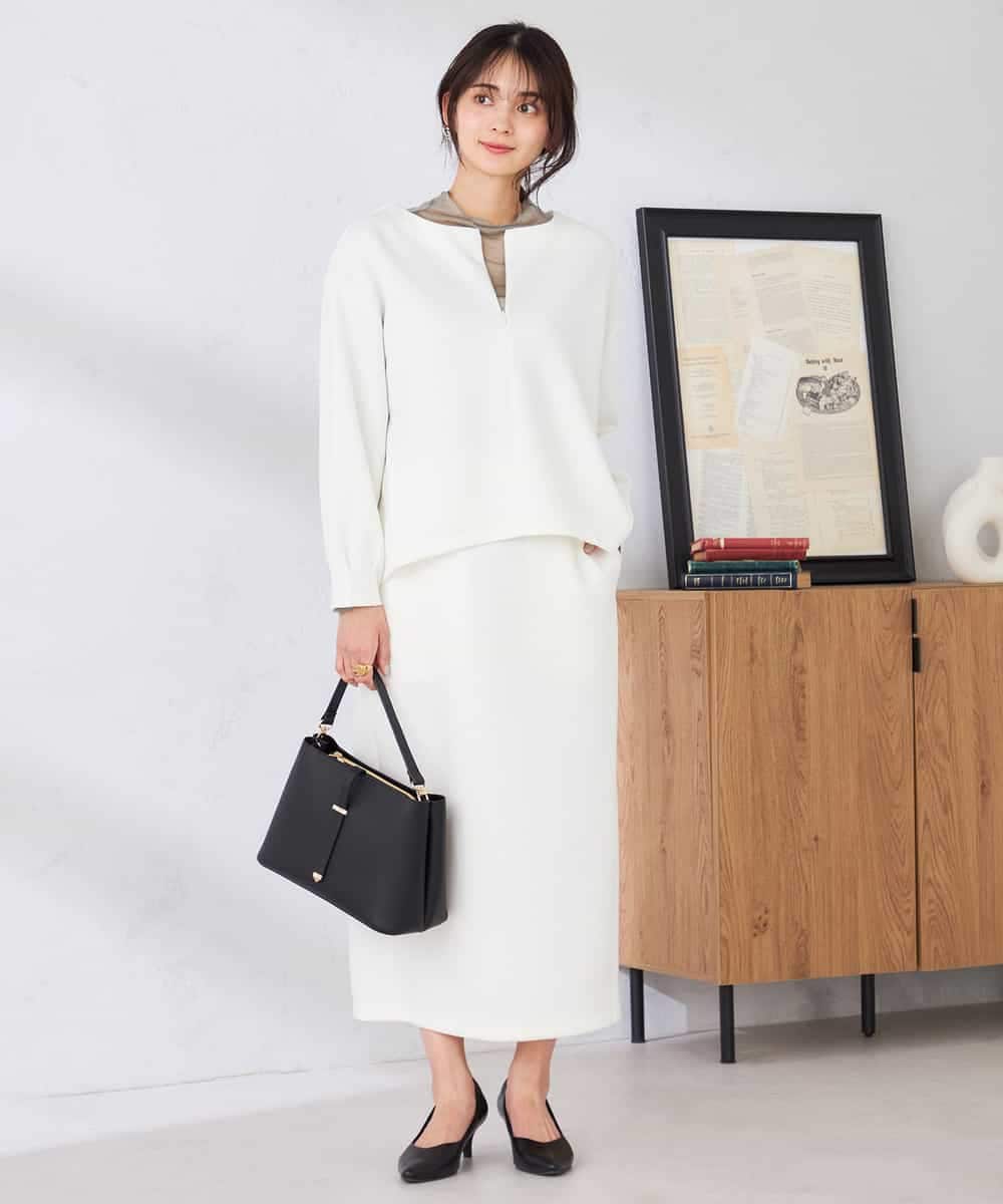 K2KED35044 a.v.v(アー・ヴェ・ヴェ) ZIP付きダンボールプルオーバー サックス