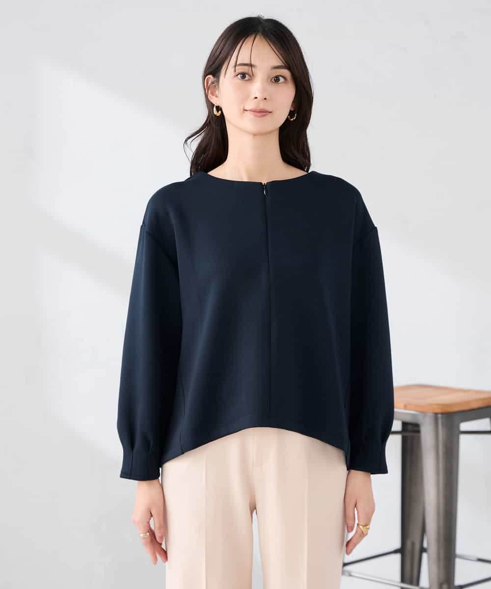 K2KED35044 a.v.v(アー・ヴェ・ヴェ) ZIP付きダンボールプルオーバー サックス