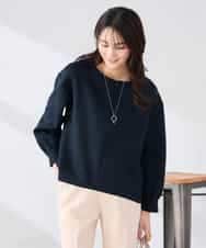 K2KED35044 a.v.v(アー・ヴェ・ヴェ) ZIP付きダンボールプルオーバー ネイビー