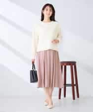 K2KFD03049 a.v.v(アー・ヴェ・ヴェ) コード刺繍チュールドッキングトップス アイボリー