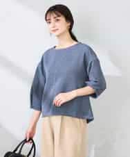 K2KFD13039 a.v.v(アー・ヴェ・ヴェ) キラキラリップル七分袖カットソー ライトイエロー