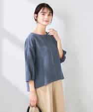 K2KFD13039 a.v.v(アー・ヴェ・ヴェ) キラキラリップル七分袖カットソー ライトイエロー