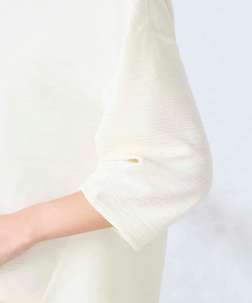 K2KFD13039 a.v.v(アー・ヴェ・ヴェ) キラキラリップル七分袖カットソー ライトイエロー