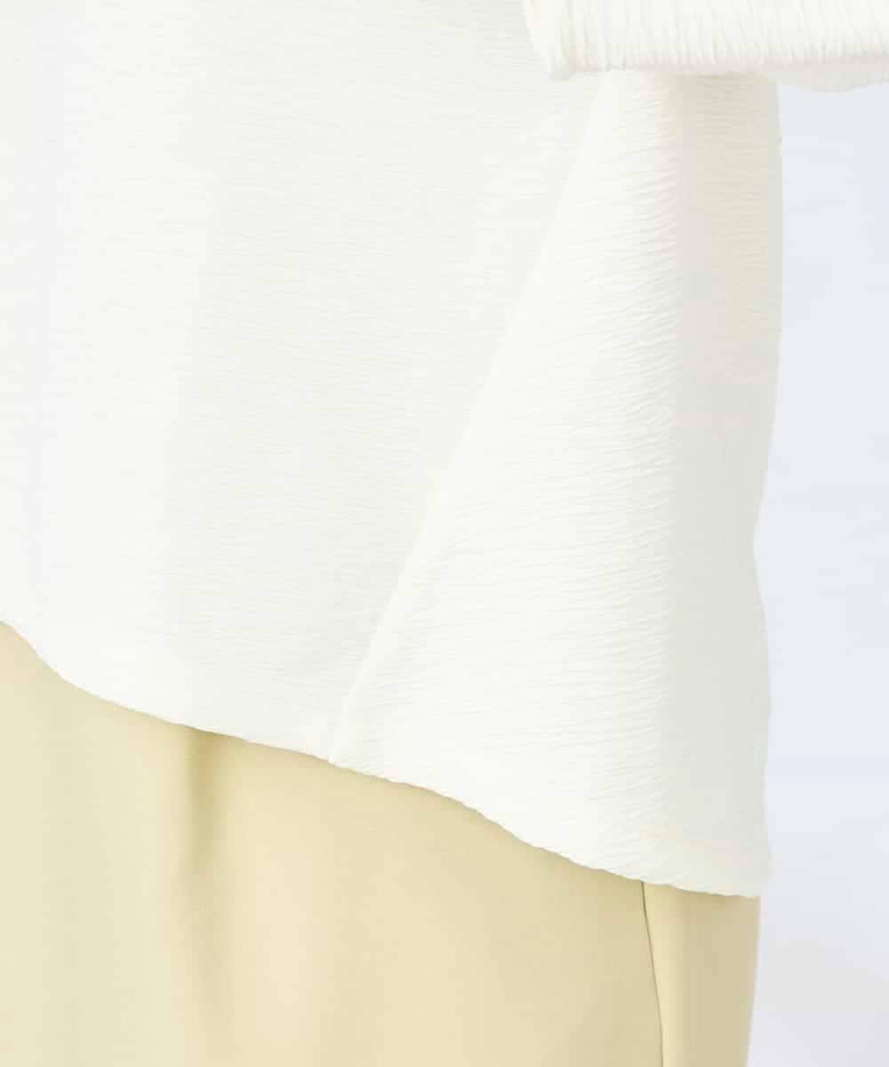 K2KFD13039 a.v.v(アー・ヴェ・ヴェ) キラキラリップル七分袖カットソー ライトイエロー