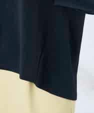 K2KFD18044 a.v.v(アー・ヴェ・ヴェ) 光沢リップル七分袖カットソー ライトブルー