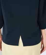 K2KFD18044 a.v.v(アー・ヴェ・ヴェ) 光沢リップル七分袖カットソー ライトブルー