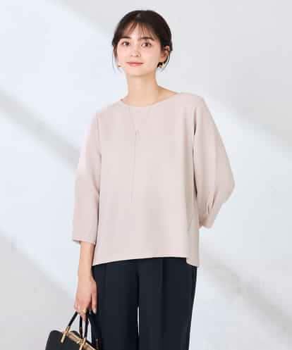 K2KFD18044 a.v.v 光沢リップル七分袖カットソー