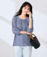 K2KFD21039 a.v.v(アー・ヴェ・ヴェ) タックスリーブストライプカットソー ネイビー