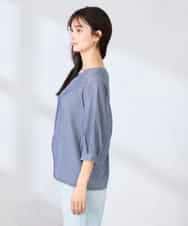 K2KFD21039 a.v.v(アー・ヴェ・ヴェ) タックスリーブストライプカットソー ネイビー