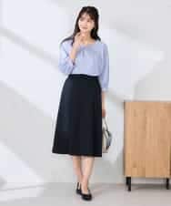 K2KFD21039 a.v.v(アー・ヴェ・ヴェ) タックスリーブストライプカットソー ネイビー