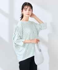 K2KFD22039 a.v.v(アー・ヴェ・ヴェ) リップルバンザイスリーブカットソー グリーン