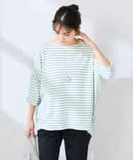 K2KFD22039 a.v.v(アー・ヴェ・ヴェ) リップルバンザイスリーブカットソー グリーン