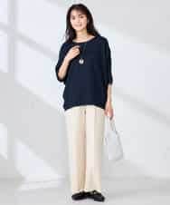 K2KFD22039 a.v.v(アー・ヴェ・ヴェ) リップルバンザイスリーブカットソー グリーン