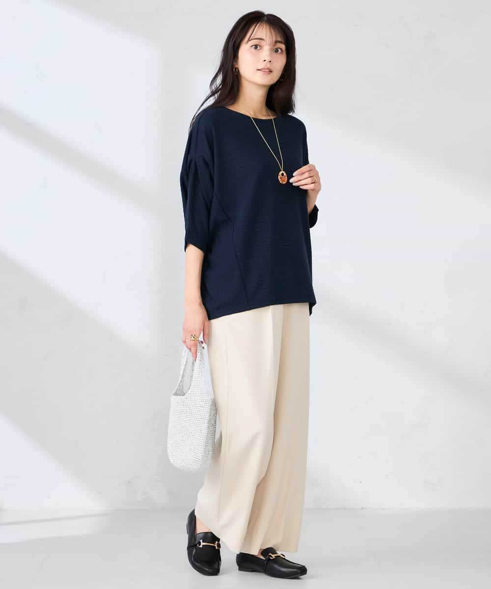 K2KFD22039 a.v.v(アー・ヴェ・ヴェ) リップルバンザイスリーブカットソー グリーン