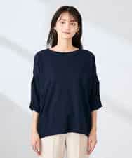 K2KFD22039 a.v.v(アー・ヴェ・ヴェ) リップルバンザイスリーブカットソー グリーン