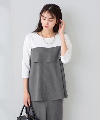 K2KFD23049 a.v.v ビスチェ付き七分袖カットソー