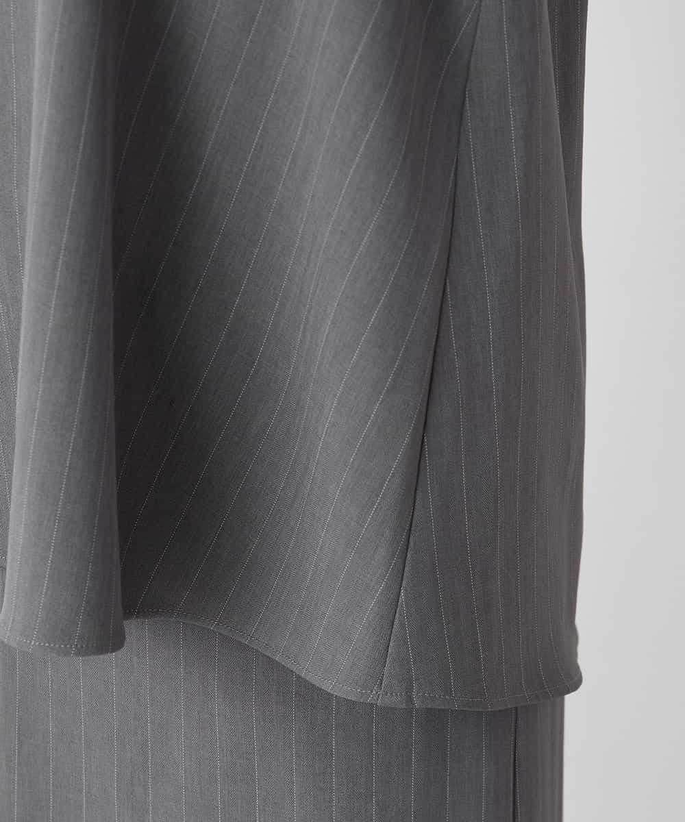 K2KFD23049 a.v.v(アー・ヴェ・ヴェ) ビスチェ付き七分袖カットソー グレー