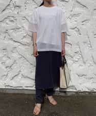 K2KFM47034 a.v.v(アー・ヴェ・ヴェ) シアーテレコTシャツ ベージュ