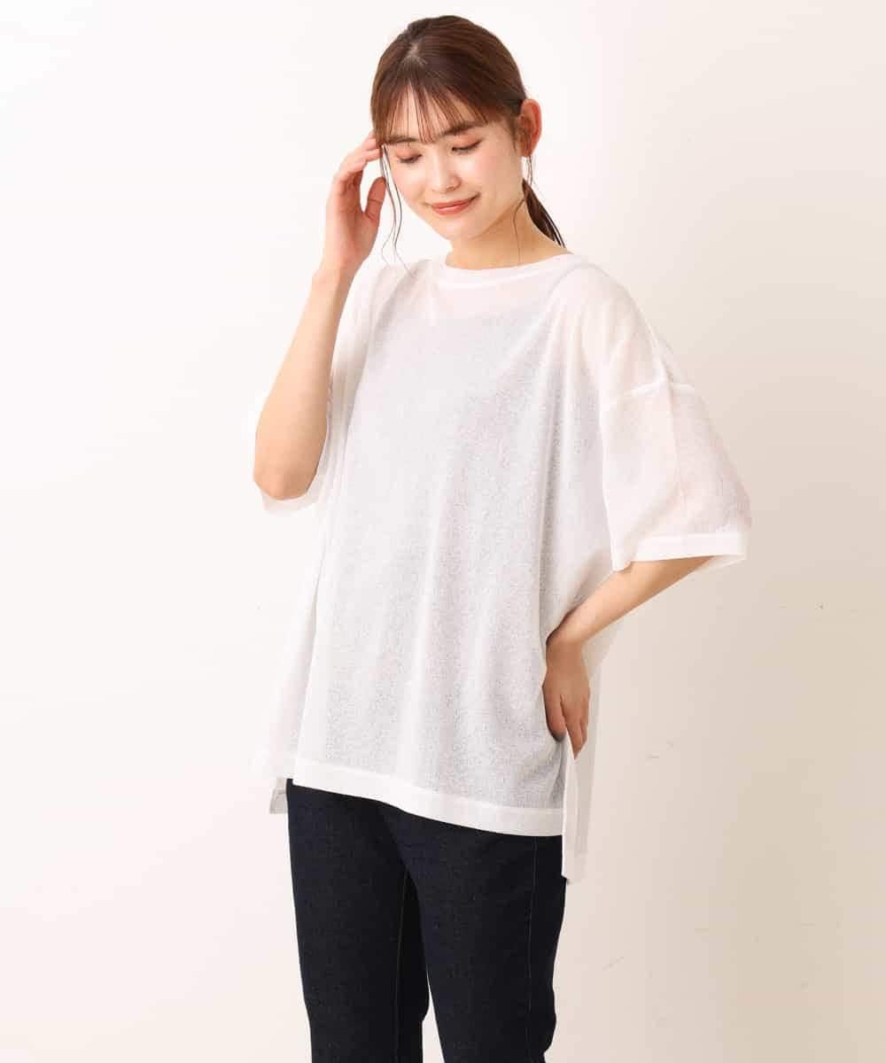 K2KFM47034 a.v.v(アー・ヴェ・ヴェ) シアーテレコTシャツ ベージュ