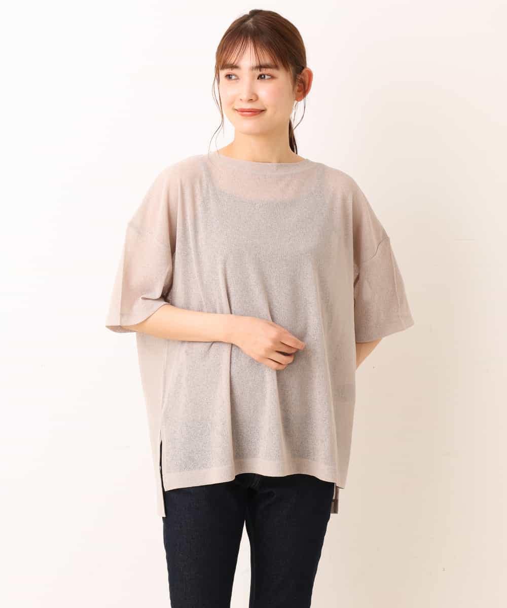 K2KFM47034 a.v.v(アー・ヴェ・ヴェ) シアーテレコTシャツ ベージュ