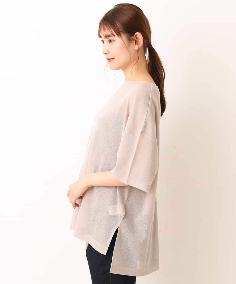 K2KFM47034 a.v.v(アー・ヴェ・ヴェ) シアーテレコTシャツ ベージュ