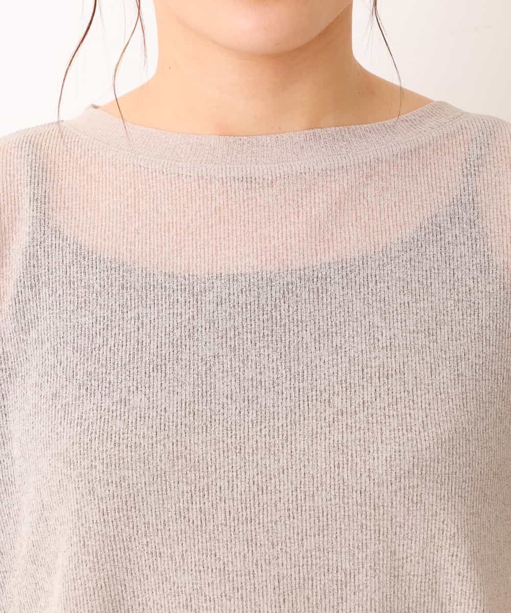 K2KFM47034 a.v.v(アー・ヴェ・ヴェ) シアーテレコTシャツ ベージュ