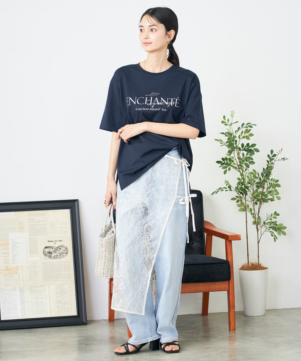 K2KGA29034 a.v.v(アー・ヴェ・ヴェ) 【コットン100%】クラシックロゴTシャツ ダークグレー