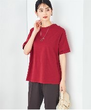 K2KGA30019 a.v.v(アー・ヴェ・ヴェ) 【10色展開/コットン100％】ロールアップハーフスリーブＴシャツ レッド
