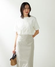 K2KGA30019 a.v.v(アー・ヴェ・ヴェ) 【コットン100％/雑誌InRed(宝島社)5月号掲載】ロールアップハーフスリーブＴシャツ オレンジ