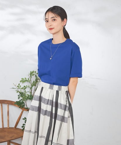 K2KGA30019 a.v.v 【コットン100％/雑誌InRed(宝島社)5月号掲載】ロールアップハーフスリーブＴシャツ