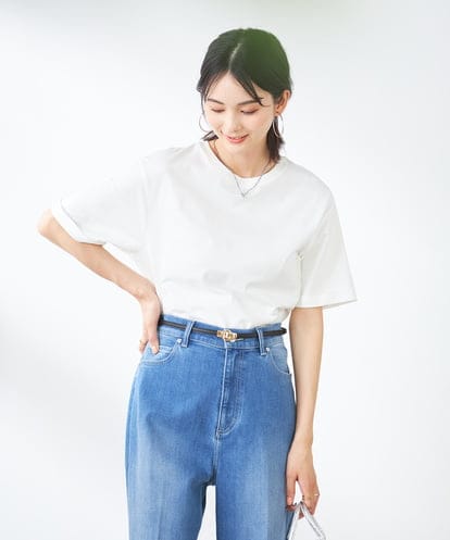 K2KGA30019 a.v.v 【コットン100％/雑誌InRed(宝島社)5月号掲載】ロールアップハーフスリーブＴシャツ