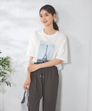 K2KGA34034 a.v.v(アー・ヴェ・ヴェ) 【コットン100％】フォトプリントTシャツ アイボリー