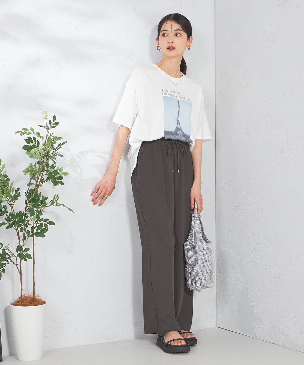 K2KGA34034 a.v.v(アー・ヴェ・ヴェ) 【コットン100％】フォトプリントTシャツ アイボリー