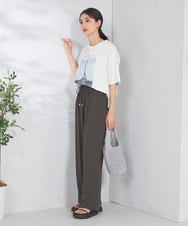 K2KGA34034 a.v.v(アー・ヴェ・ヴェ) 【コットン100％】フォトプリントTシャツ アイボリー