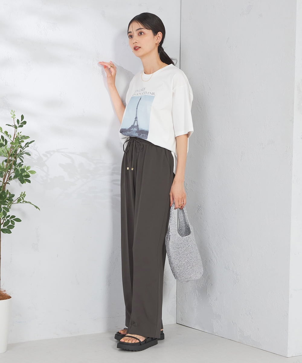 K2KGA34034 a.v.v(アー・ヴェ・ヴェ) 【コットン100％】フォトプリントTシャツ アイボリー