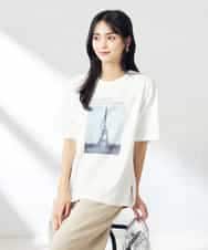 K2KGA34034 a.v.v(アー・ヴェ・ヴェ) 【コットン100％】フォトプリントTシャツ アイボリー