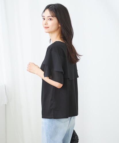 K2KGA44034 a.v.v 【接触冷感/UVカット】2WAY シフォンケープトップス