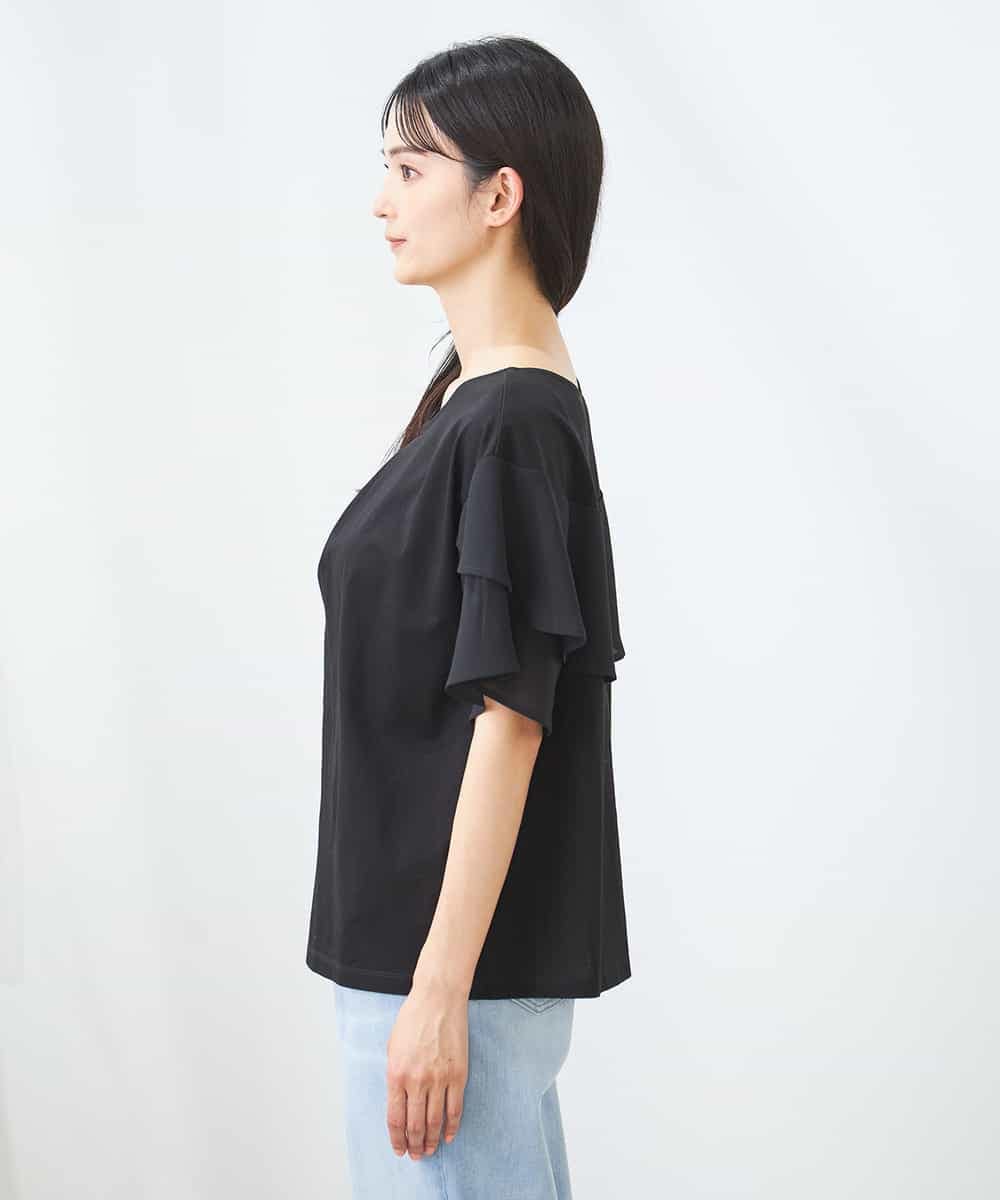K2KGA44034 a.v.v(アー・ヴェ・ヴェ) 【接触冷感/UVカット】2WAY シフォンケープトップス ピンク