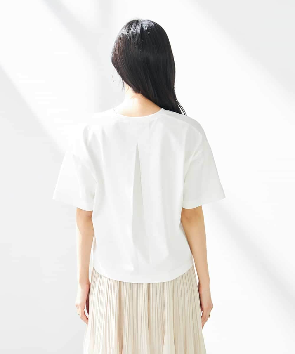 K2KGA45034 a.v.v(アー・ヴェ・ヴェ) 【コットン100％】大人のクロップドロゴTシャツ ホワイト