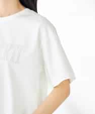 K2KGA45034 a.v.v(アー・ヴェ・ヴェ) 【コットン100％】大人のクロップドロゴTシャツ ホワイト