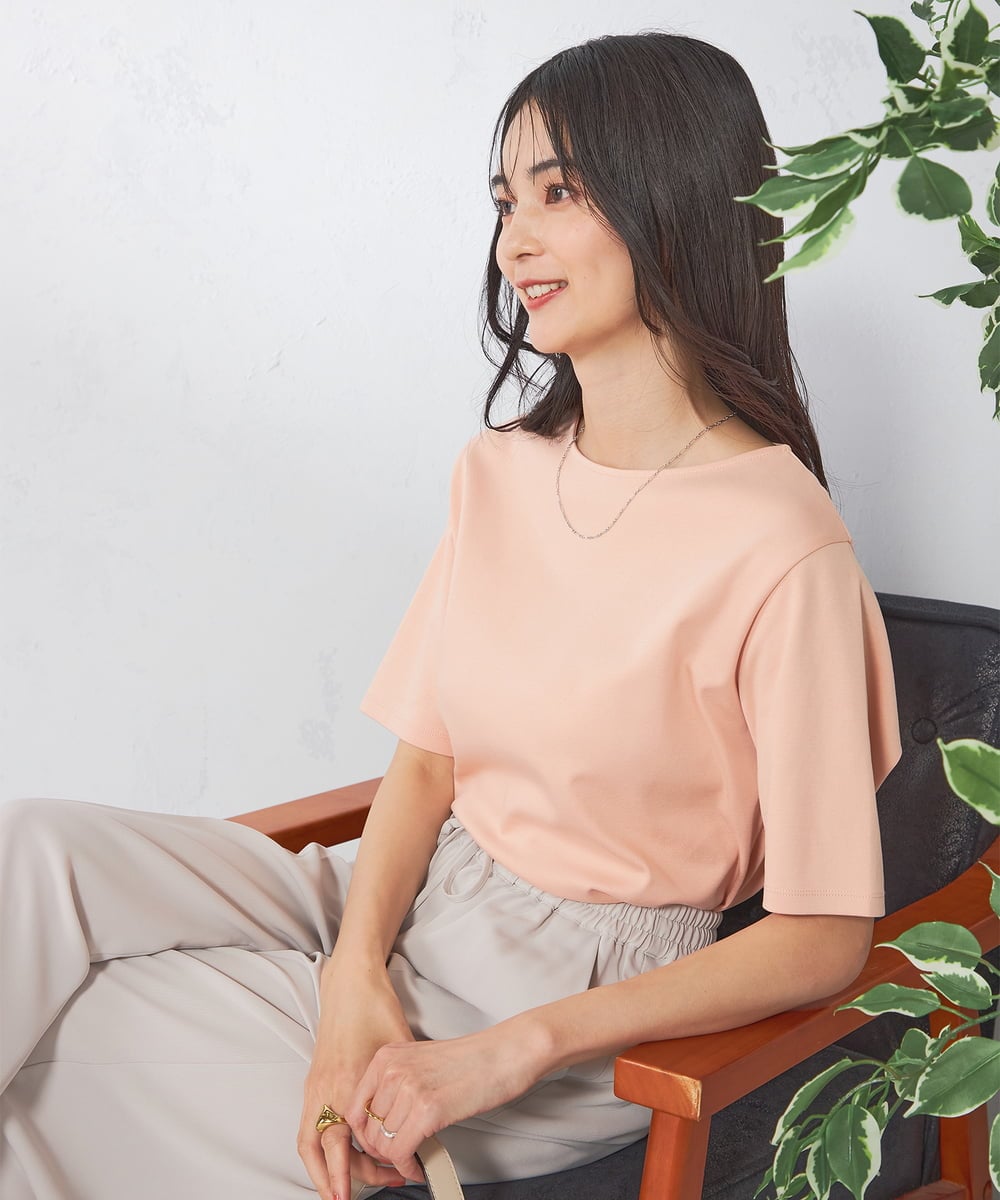 K2KGA50034 a.v.v(アー・ヴェ・ヴェ) 【接触冷感/UVカット】大人のリッチTシャツ オレンジ