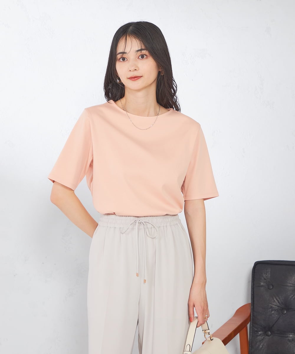 K2KGA50034 a.v.v(アー・ヴェ・ヴェ) 【接触冷感/UVカット】大人のリッチTシャツ オレンジ