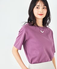 K2KGA50034 a.v.v(アー・ヴェ・ヴェ) 【接触冷感/UVカット】大人のリッチTシャツ パープル