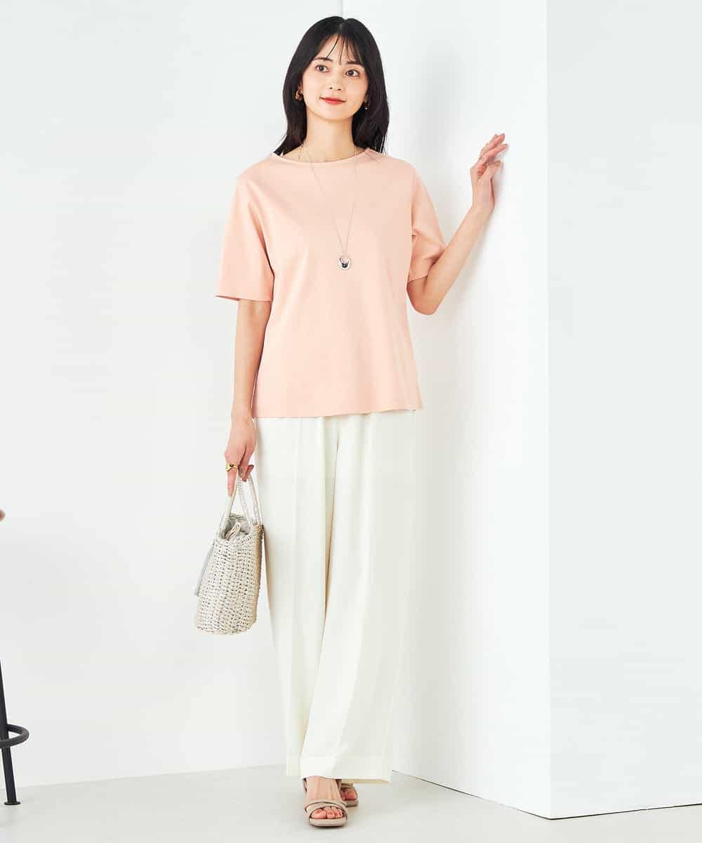 K2KGA50034 a.v.v(アー・ヴェ・ヴェ) 【接触冷感/UVカット】大人のリッチTシャツ オレンジ