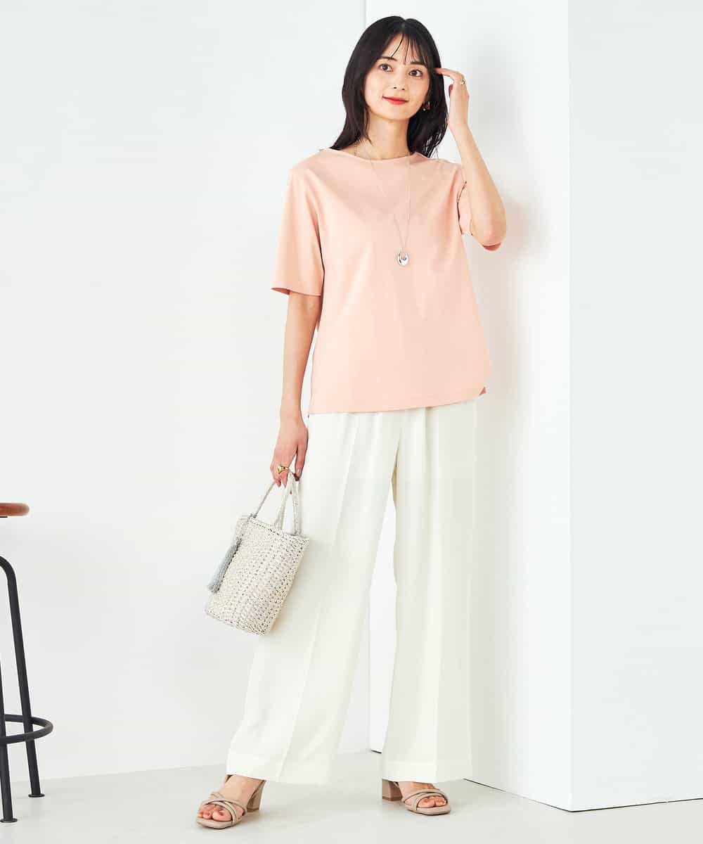 K2KGA50034 a.v.v(アー・ヴェ・ヴェ) 【接触冷感/UVカット】大人のリッチTシャツ オレンジ