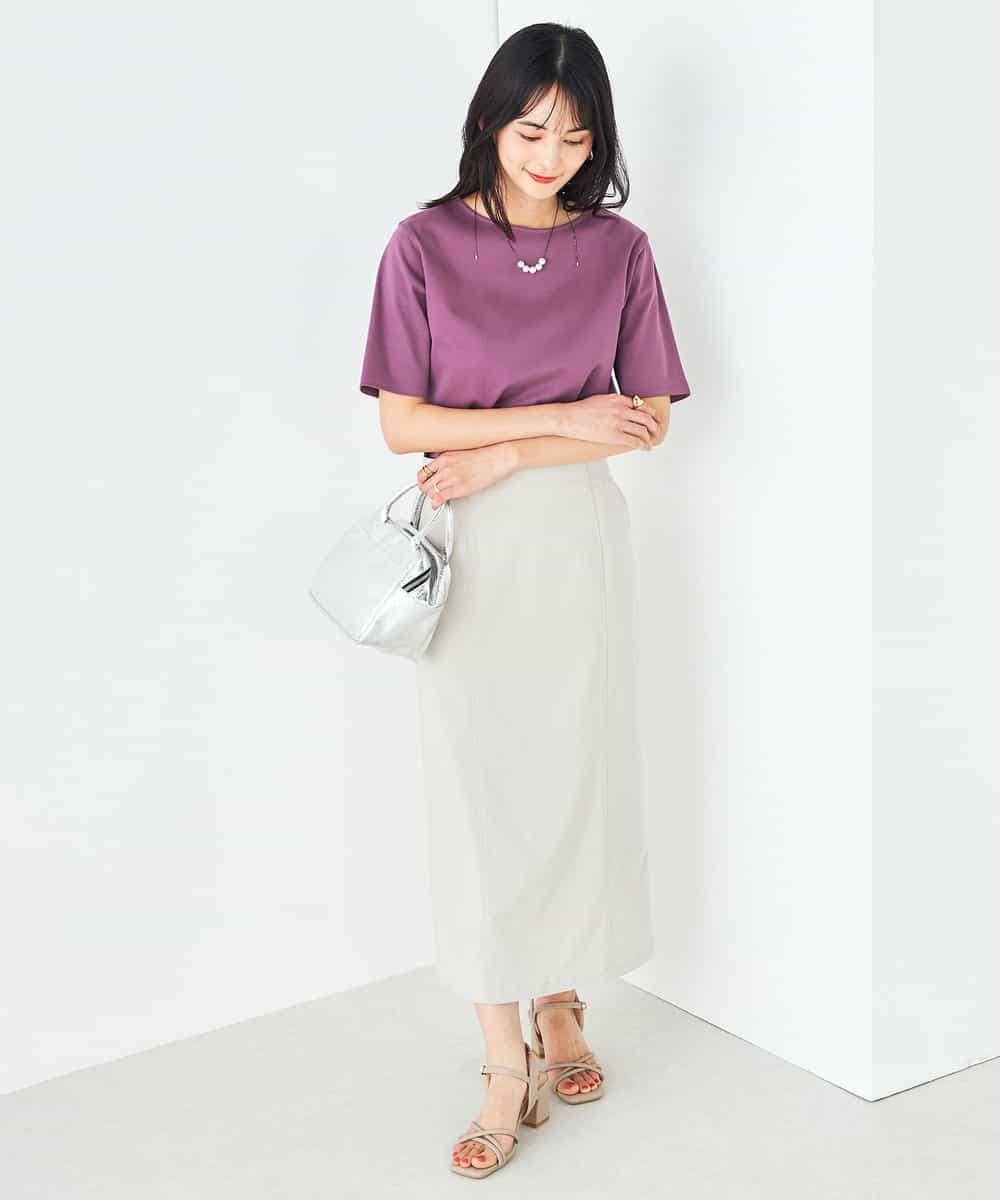 K2KGA50034 a.v.v(アー・ヴェ・ヴェ) 【接触冷感/UVカット】大人のリッチTシャツ オレンジ