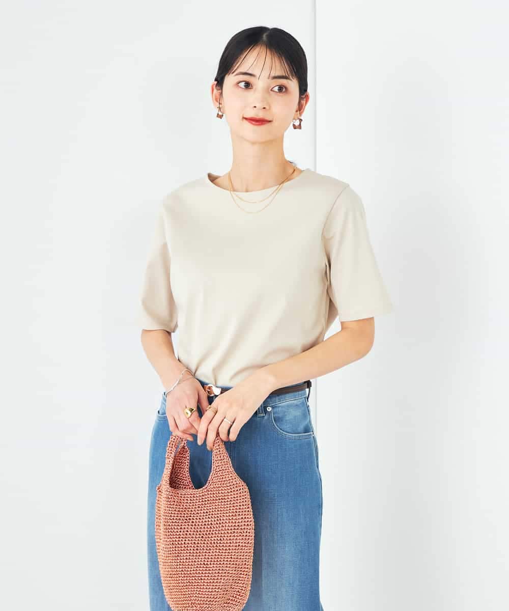 K2KGA50034 a.v.v(アー・ヴェ・ヴェ) 【接触冷感/UVカット】大人のリッチTシャツ オレンジ