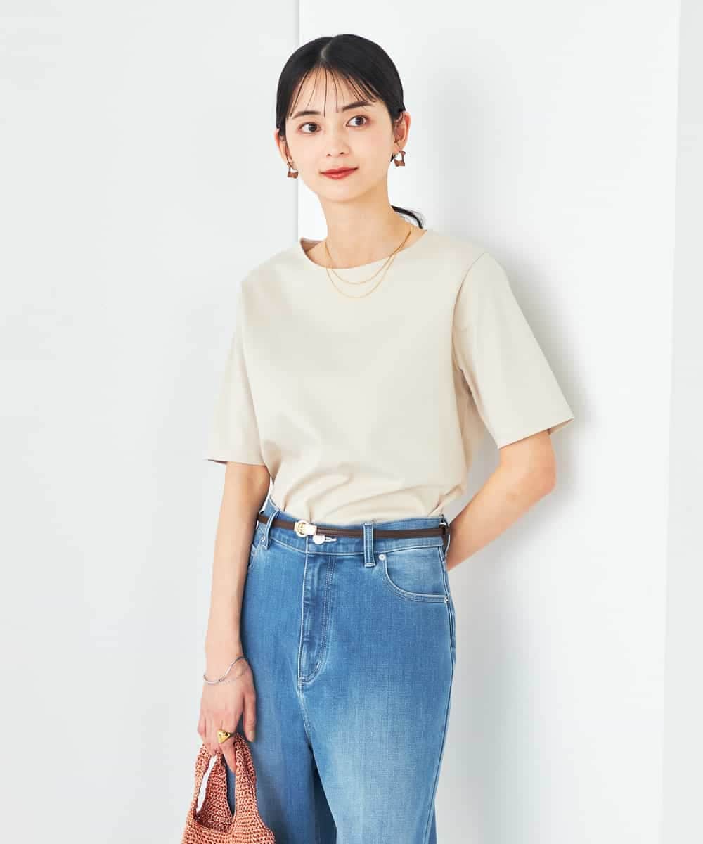 K2KGA50034 a.v.v(アー・ヴェ・ヴェ) 【接触冷感/UVカット】大人のリッチTシャツ オレンジ