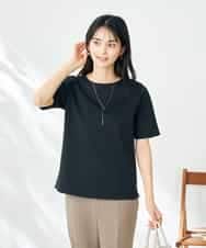 K2KGA50034 a.v.v(アー・ヴェ・ヴェ) 【接触冷感/UVカット】大人のリッチTシャツ ブラック