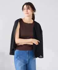 K2KGD01024 a.v.v(アー・ヴェ・ヴェ) ベーシックテレコタンクトップ ブラウン